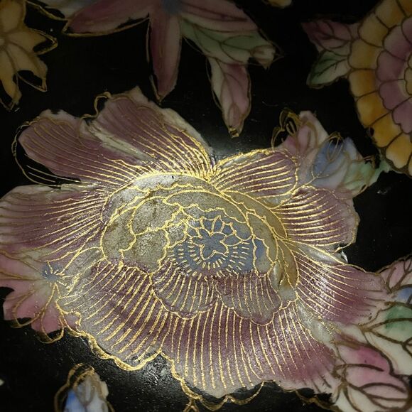 Vintage Da Qing Qianlong Nhi Chinese Polychrome Fruit bowl Hand painted - Picture 12 of 16